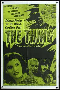 2n897 THING 1sh R57 Howard Hawks classic horror, it strikes without warning!