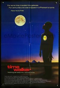 2n904 TIME WALKER one-sheet '82 it was trapped in a Pharaoh's tomb for centuries, cool alien art!