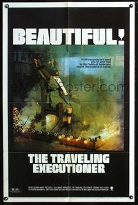 2n913 TRAVELING EXECUTIONER style B one-sheet poster '70 gruesome image of electric chair in action!