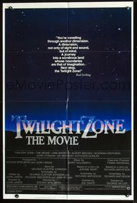 2n918 TWILIGHT ZONE 1sheet '83 Joe Dante, Steven Spielberg, John Landis, from Rod Serling TV series!