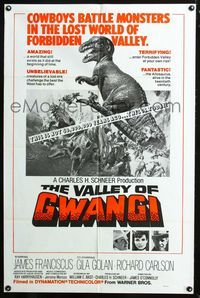 2n929 VALLEY OF GWANGI military 1sheet '69 Ray Harryhausen, great artwork of cowboys vs dinosaurs!