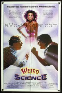 2n944 WEIRD SCIENCE one-sheet '85 Anthony Michael Hall, Ilan Mitchel-Smith, sexiest Kelly LeBrock!