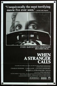 2n950 WHEN A STRANGER CALLS one-sheet movie poster '79 every babysitter's nightmare becomes real!