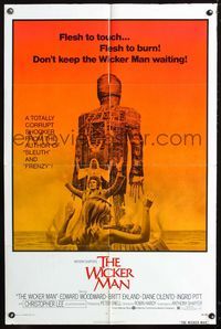 2n955 WICKER MAN one-sheet poster '74 Christopher Lee, sexy naked Britt Ekland, cult horror classic!