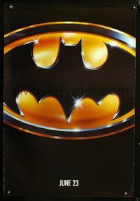 2o799 BATMAN teaser one-sheet poster '89 Michael Keaton, Jack Nicholson, directed by Tim Burton!