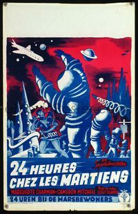 2o397 FLIGHT TO MARS Belgian '51 the most fantastic expedition ever conceived by man, cool art!