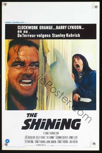 2o439 SHINING Belgian poster '80 Stephen King & Stanley Kubrick horror masterpiece, Jack Nicholson