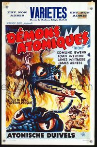 2o445 THEM Belgian movie poster '54 great artwork of classic horror horde of giant bugs!