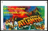 2o450 WARLORDS OF ATLANTIS Belgian movie poster '78 cool completely different sci-fi artwork!