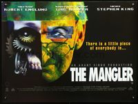 2o322 MANGLER British quad movie poster '95 Stephen King, Tobe Hooper, wild image of Robert Englund!