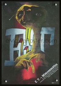 2o318 E.T. THE EXTRA TERRESTRIAL Czech poster '82 Steven Spielberg classic, best different art!