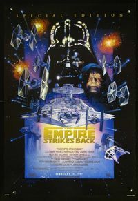 2o828 EMPIRE STRIKES BACK DS style C 1sh R97 George Lucas sci-fi classic, artwork by Drew Struzan!