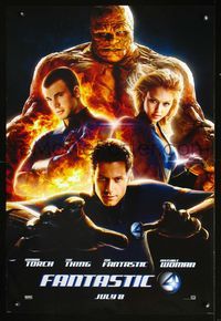 2o838 FANTASTIC FOUR DS style B teaser one-sheet movie poster '05 Jessica Alba, Marvel superheroes!