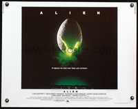 2o004 ALIEN 1/2sheet '79 Ridley Scott outer space sci-fi monster classic, cool hatching egg image!