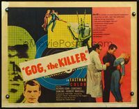 2o034 GOG style A half-sheet '54 sci-fi, great artwork of the wacky Frankenstein of steel robot!