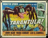 2o070 TARANTULA 1/2sh '55 Jack Arnold, great art of town running from 100 foot high spider monster!