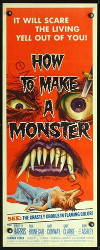 2o163 HOW TO MAKE A MONSTER insert '58 ghastly ghouls, it will scare the living yell out of you!