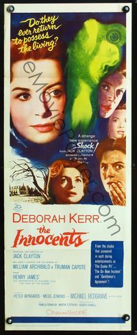 2o168 INNOCENTS insert movie poster '62 Deborah Kerr in Henry James' English classic horror!