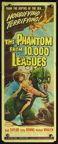2o209 PHANTOM FROM 10,000 LEAGUES insert '56 classic art of monster & sexy scuba diver by Kallis!