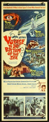 2o263 VOYAGE TO THE BOTTOM OF THE SEA insert '61 Walter Pidgeon, cool underwater sci-fi artwork!