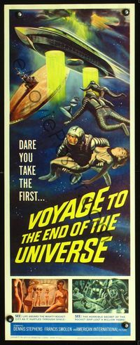 2o264 VOYAGE TO THE END OF THE UNIVERSE insert poster '64 Ikarie XB 1, cool outer space sci-fi art!