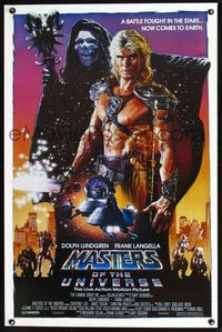 2o876 MASTERS OF THE UNIVERSE 1sh '87 Dolph Lundgren as He-Man, great Drew Struzan art!