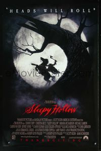 2o914 SLEEPY HOLLOW DS advance one-sheet '99 Johnny Depp, Christina Ricci, directed by Tim Burton!