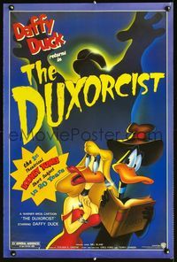 2o772 DUXORCIST special 24x36 movie poster '87 Daffy Duck cartoon short, cool spooky image!