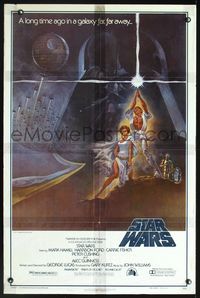 2o933 STAR WARS style A 1sh '77 George Lucas classic sci-fi epic, great art by Tom Jung!