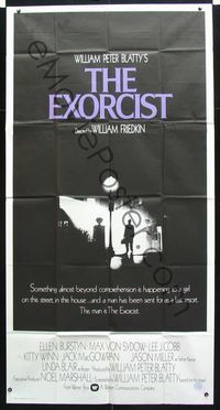 2p105 EXORCIST int'l 3sheet '74 William Friedkin, Max Von Sydow, classic from William Peter Blatty!