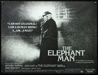 2p176 ELEPHANT MAN British quad poster '80 John Hurt is not an animal, directed by David Lynch!