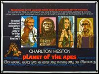 2p182 PLANET OF THE APES British quad '68 different image with Charlton Heston & Linda Harrison!