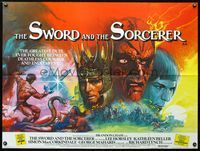 2p186 SWORD & THE SORCERER British quad poster '82 magic, dungeons, dragons, cool fantasy art!