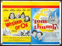 2p188 WIZARD OF OZ/TOM THUMB British quad '60s Judy & friends, Peter Sellers, Tamblyn, Terry-Thomas