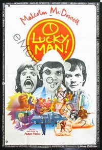 2p138 O LUCKY MAN English 40x60 '73 great images of Malcolm McDowell, directed by Lindsay Anderson!