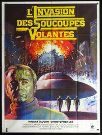 2p216 STARSHIP INVASIONS French 1panel '77 different art of Robert Vaughn & UFO by Landi & Tealdi!