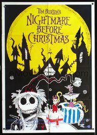 2p238 NIGHTMARE BEFORE CHRISTMAS Italian 1panel '93 Tim Burton, Disney, great horror cartoon image!
