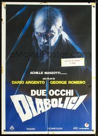 2p248 TWO EVIL EYES Italian 1panel '90 Argento & Romero's Due occhi diabolic, zombie art by Sciotti!