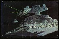 2p085 EMPIRE STRIKES BACK color 20x30 still '80 George Lucas, cool c/u of star destroyer in space!