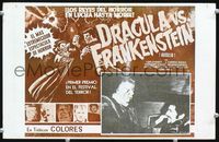 2p264 DRACULA VS. FRANKENSTEIN Mexican LC '71 art of the kings of horror battling to the death!
