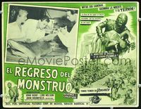 2p277 REVENGE OF THE CREATURE Mexican LC '55 great art of monster holding sexy girl by Contreras!