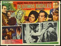 2p279 TALES OF TERROR Mexican LC '62 border art with Peter Lorre, Vincent Price & cool monster!