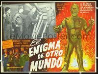 2p281 THING Mexican lobby card R60 Howard Hawks, great border art of monster by Aguirre Tinoco!