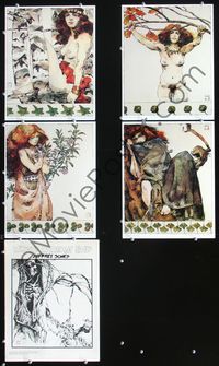 2p323 WORLD WITHOUT END set of 4 color plates '80 great sexy surreal fantasy art by Jeff Jones!