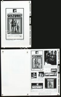 2p316 SEIZURE movie pressbook '74 Oliver Stone's directional debut, wacky image!