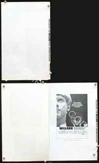 2p318 WILLARD movie pressbook '71 creepy close up of Bruce Davison with pet rat on shoulder!