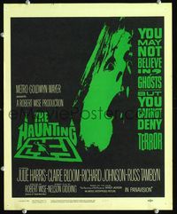 2p157 HAUNTING movie window card '63 you may not believe in ghosts but you cannot deny terror!