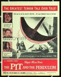 2p161 PIT & THE PENDULUM Benton WC '61 Edgar Allan Poe's greatest terror tale ever, cool c/u art!