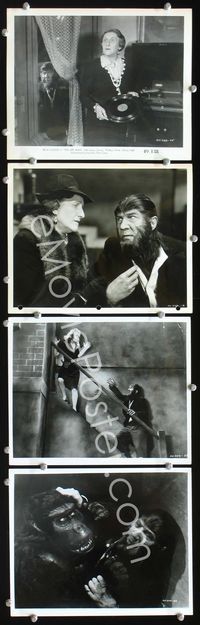 2q527 APE MAN 4 8x10 movie stills R49 great images of Bela Lugosi in full makeup & wacky gorilla!