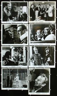 2q387 CIRCUS OF HORRORS 8 8x10 movie stills '60 great wacky images of clowns & crazed performers!